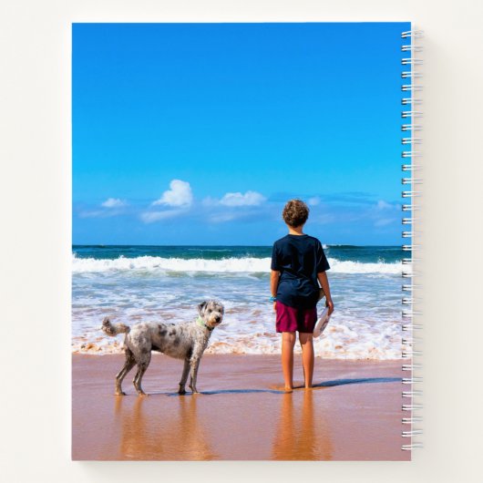 ペットカスタムの写真が入ったフォト文字ノート ノートブック (裏面)