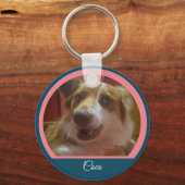 ペットカスタムの写真と名前キーチェーン キーホルダー (正面)