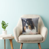 ペットカスタムの写真と愛の文字と手と名前 クッション (椅子)