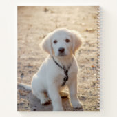 ペットカスタムの写真と愛の文字と手と名前 ノートブック (裏面)