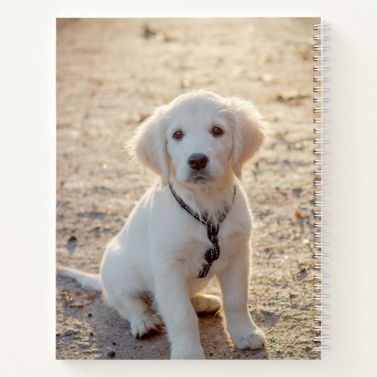 ペットカスタムの写真と愛の文字と手と名前 ノートブック (裏面)