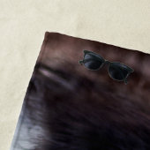 ペットカスタムの写真と愛の文字と手と名前 ビーチタオル (インサイチュ)