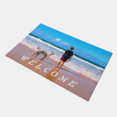 ペットカスタムの写真を含むフォトウェルカムフォーマット ドアマット (アングル)