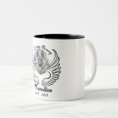 ペットカスタムの写真マグの愛お気に入りの心の記憶で ツートーンマグカップ (正面右)