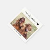 ペットカスタムの写真1日のリハーサル遠くにディナー スタンダードカクテルナプキン (角)