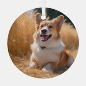 ペットカスタムの写真 ガラスオーナメント (裏面)