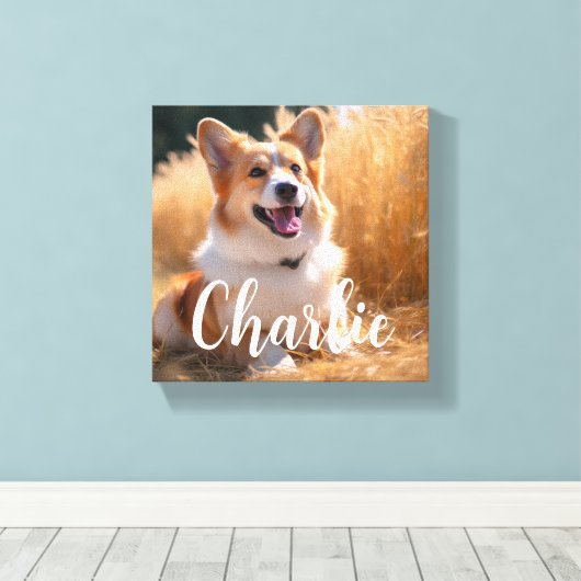 ペットカスタムの写真 キャンバスプリント (インサイチュ (ウッドフロア))