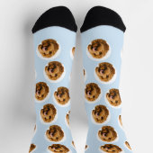 ペットカスタムの写真 | ブルーパーソナライズされたペット愛好家 ソックス (上部)