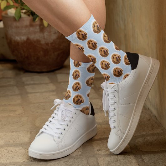 ペットカスタムの写真 | ブルーパーソナライズされたペット愛好家 ソックス