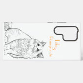 ペットカスタムの写真+名前を使用したペットの電話ケース SAMSUNG GALAXYケース (裏面横)