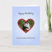 ペットカスタムの文字写真誕生日 カード (正面)