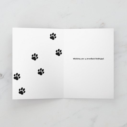 ペットカスタムの文字写真誕生日 カード (内部)