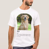 ペットカスタムの飼い主、犬の母またはパパ用の犬のシャツ Tシャツ (正面)