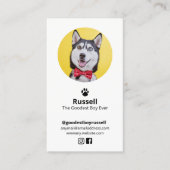 ペットカスタムインフルエンサーのフォトドッグ 名刺 (正面)