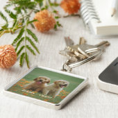 ペットカスタムギフト、ペット写真パーソナライズされた写真 キーホルダー (側面)