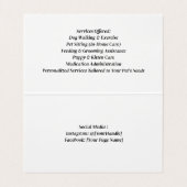 ペットカスタムケア用折り畳み名刺 名刺 (内部フラット)