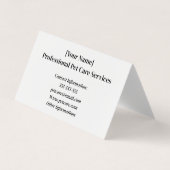 ペットカスタムケア用折り畳み名刺 名刺 (正面)