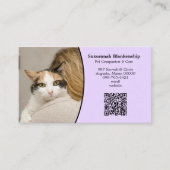 ペットカスタムケアQRコードと写真 名刺 (正面)