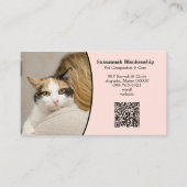 ペットカスタムケアQRコードと写真 名刺 (正面)