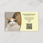 ペットカスタムケアQRコードと写真 名刺 (正面)