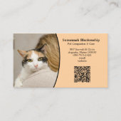 ペットカスタムケアQRコードと写真 名刺 (正面)