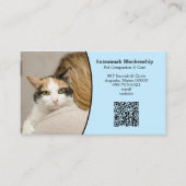 ペットカスタムケアQRコードと写真 名刺 (正面)