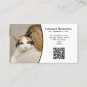 ペットカスタムケアQRコードと写真 名刺 (正面)