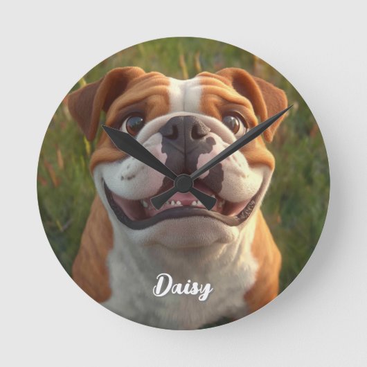 ペットカスタムデコール ラウンド壁時計 (正面)