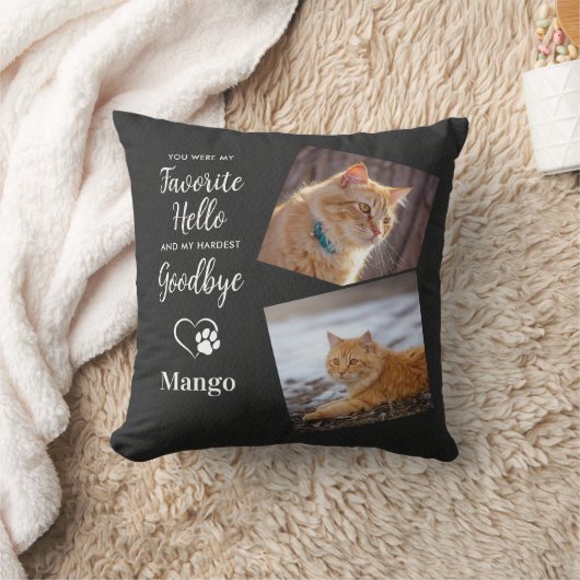 ペットカスタムメモリアルパーソナライズされた2形猫 クッション (ブランケット)