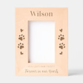 ペットカスタムメモリアル手版木造写真 レーザー彫刻フレーム (正面)