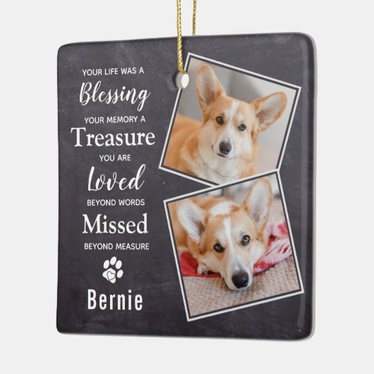 ペットカスタムメモリアル犬の思い出2 セラミックオーナメント (左)