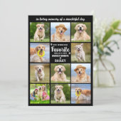 ペットカスタムメモリアル11フォトコラージードッグ悔やみや弔慰 サンキューカード (スタンド正面)