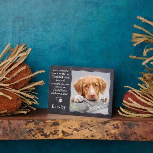 ペットカスタムメモリアル – ペットの損失贈り物 – 記憶 フォトプラーク (側面)
