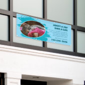 ペットカスタム写真バナー 横断幕 (ビルの外側)