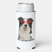 ペットカスタム愛犬または猫の発結婚表 スリム缶クーラー (Seltzer裏面)