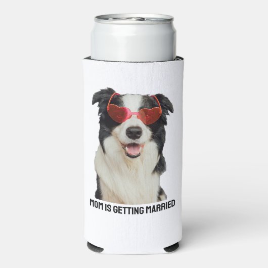 ペットカスタム愛犬または猫の発結婚表 スリム缶クーラー (Seltzer裏面)