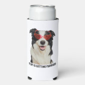 ペットカスタム愛犬または猫の発結婚表 スリム缶クーラー (Seltzer正面)