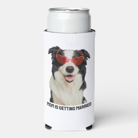 ペットカスタム愛犬または猫の発結婚表 スリム缶クーラー (Seltzer正面)