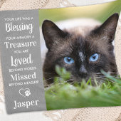 ペットカスタム記念詩猫写真 フリースブランケット