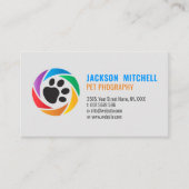 ペットカメラマン-ペット写真撮影のティール（緑がかった色） 名刺 (正面)