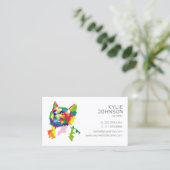 ペットカラフルサービス | キャットシッター 名刺 (スタンド正面)