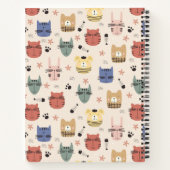 ペットカラフルペットパーソナライズされたノート ノートブック (裏面)