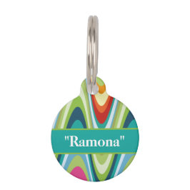 ペットカラフル名QRコードカスタム ペット　ネームタグ