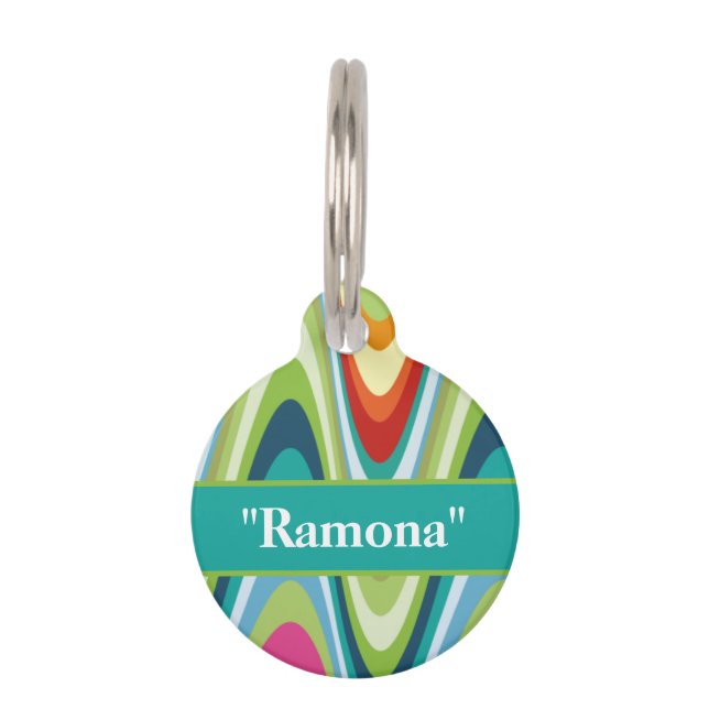 ペットカラフル名QRコードカスタム ペット　ネームタグ (正面)