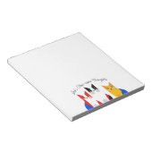 ペットカラフル好き向けモダンCatsメモ帳 ノートパッド (アングル)