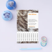 ペットカラフル座って取り外し可能な情報広告を目立つ チラシ (シングル)