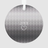 ペットキャットクリスマスブラック金ゴールドオーナメント オーナメント (裏面)