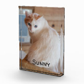 ペットキャットドッグイメージ名テンプレートDIY垂直 フォトブロック (右)