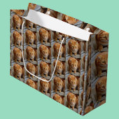 ペットキャットドッグフォトパーソナライズカスタム ラージペーパーバッグ