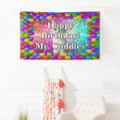 ペットキャットパーソナライズされたキャラクター誕生日バナー 横断幕 (インサイチュ)